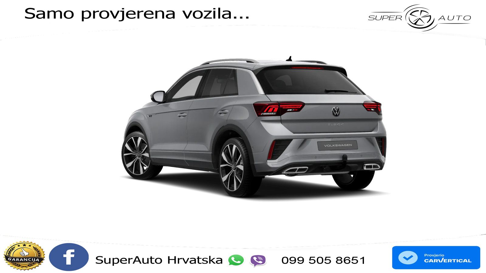 Volkswagen T-Roc 1.5 TSI (150 KS) DSG R-Line LED+GR SJED+ACC