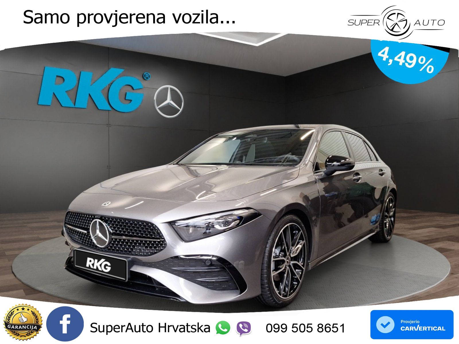 Mercedes-Benz A 200 7G-DCT AMG ACC+GR SJED+360+PANO