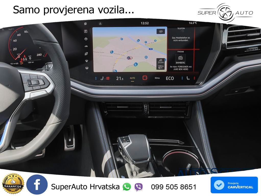 Volkswagen Touareg R 3.0 V6 TFSI (462 KS) 4MOTION Tiptronic ZRAČNI+ACC+4xGR SJED+360