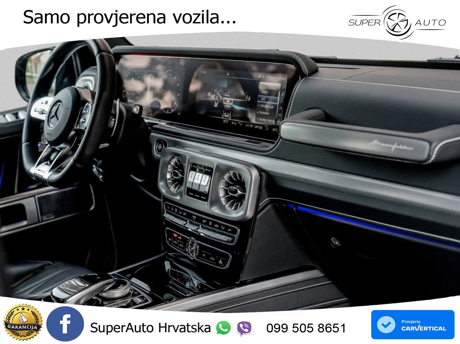 Mercedes AMG G 63 Long V8 (585 KS) 4MATIC 9G-TRONIC AMG SPEEDSHIFT TCT Manufaktur LED+GR SJED+ACC