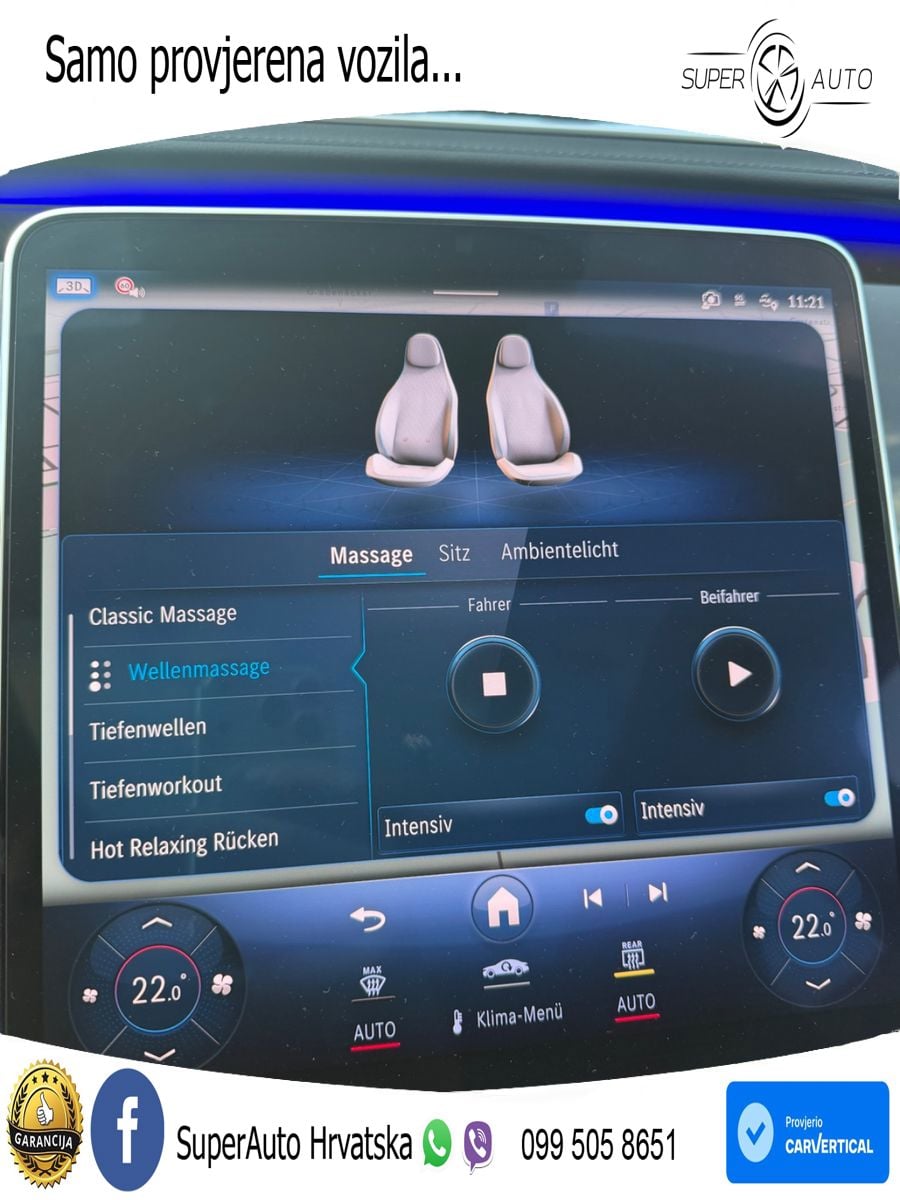 Mercedes S 450d (367 KS) EQ Boost 4MATIC 9G-TRONIC AMG ZRAČNI+ACC+GR SJED+KAM+PANO
