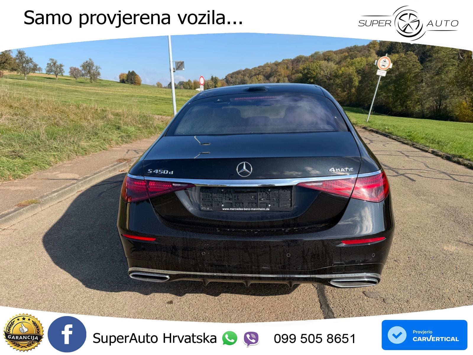 Mercedes S 450d (367 KS) EQ Boost 4MATIC 9G-TRONIC AMG ZRAČNI+ACC+GR SJED+KAM+PANO