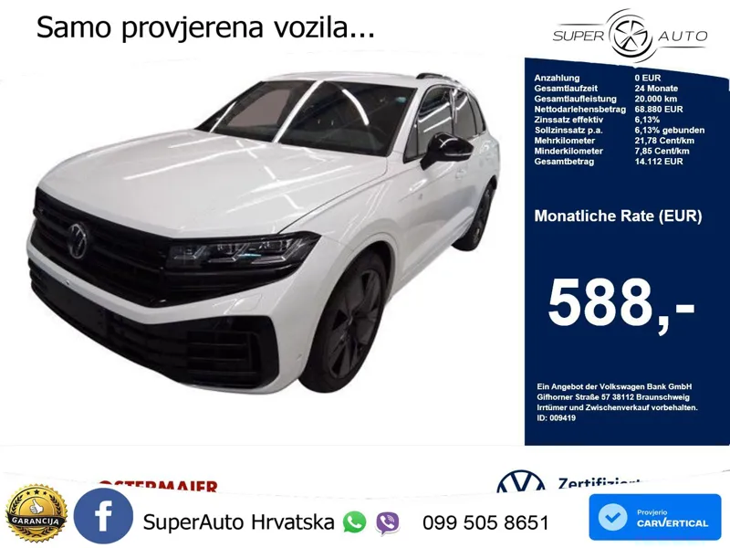 Volkswagen Touareg R 3.0 V6 TFSI (462 KS) 4MOTION Tiptronic ZRAČNI+ACC+4xGR SJED+KAM