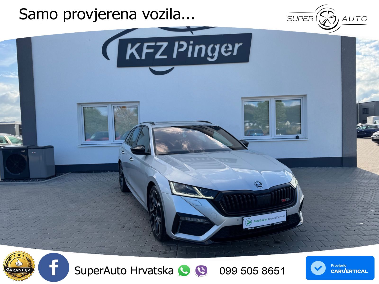 Škoda Octavia Combi RS 2.0 TDI (200 KS) 4x4 DSG LED+GR SJED+ACC
