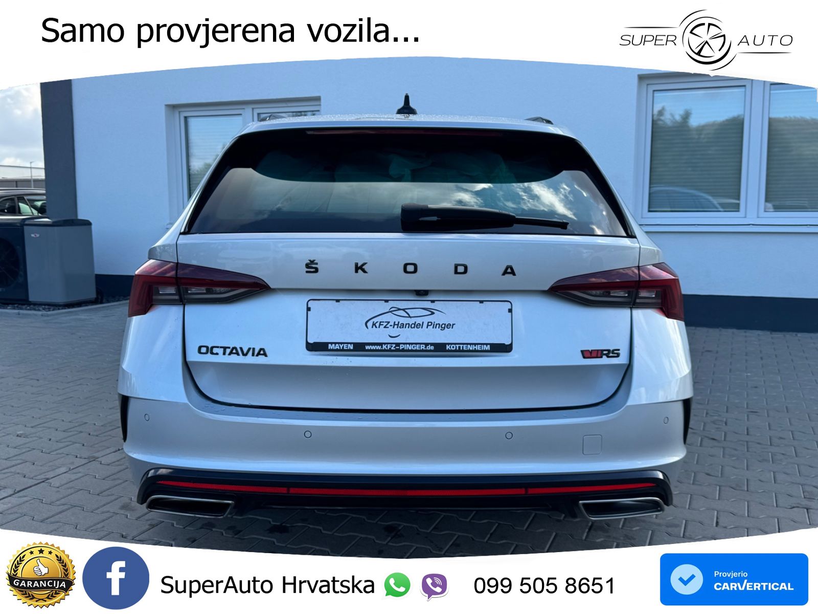 Škoda Octavia Combi RS 2.0 TDI (200 KS) 4x4 DSG LED+GR SJED+ACC