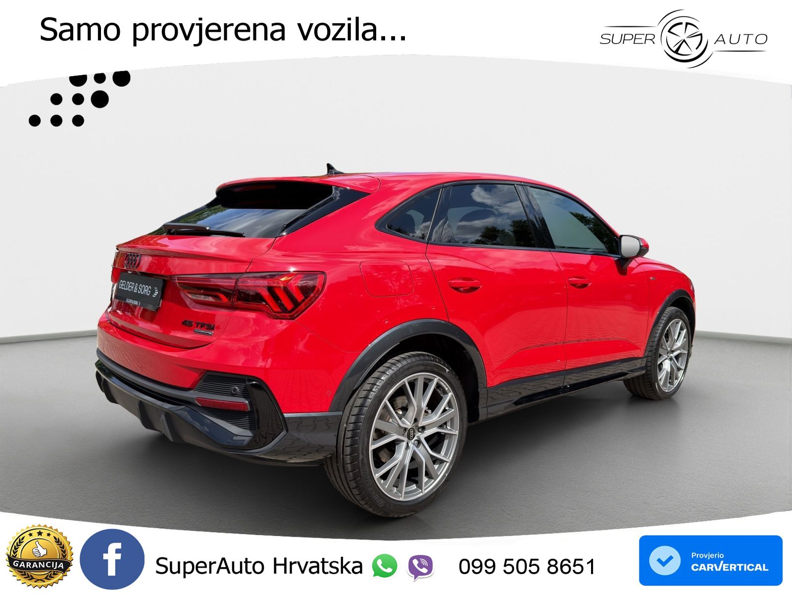 Audi Q3 II Sportback 45 TFSI (245 KS) quattro S tronic S line MATRIX+GR SJED+KAM