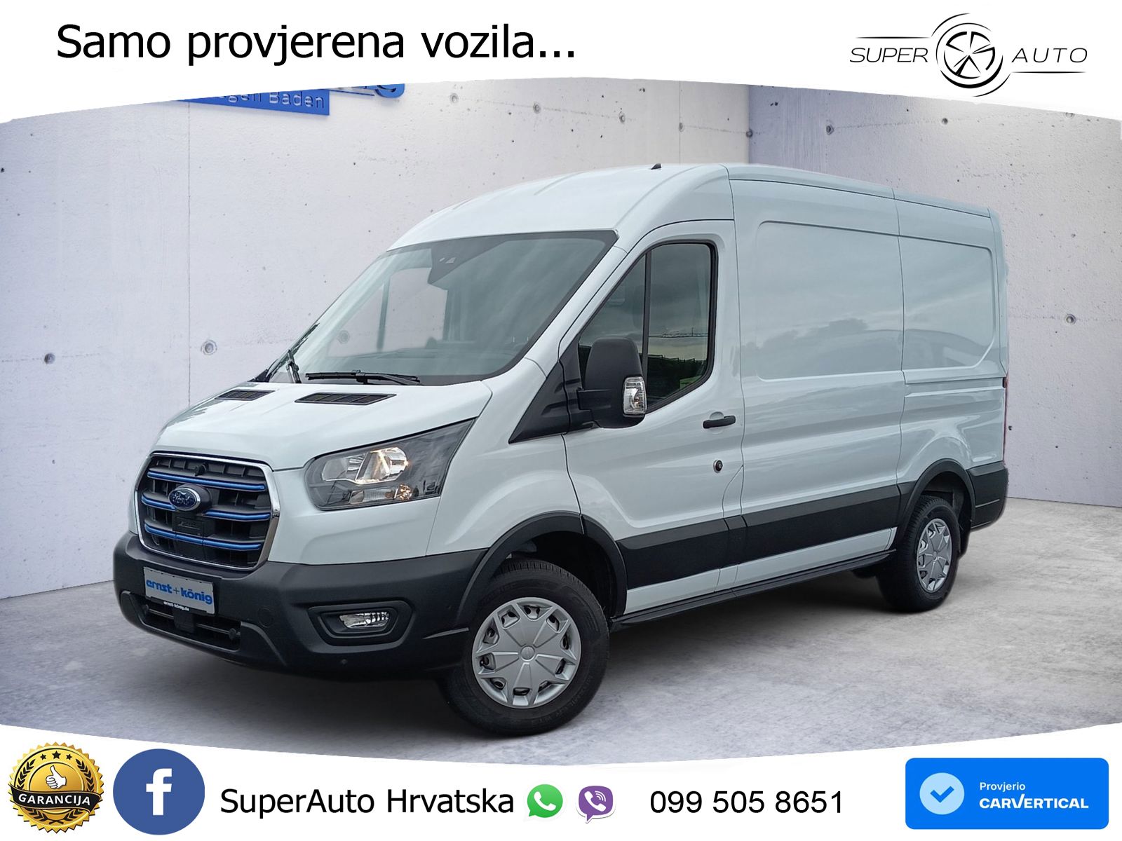Ford E-Transit Kastenwagen 350 L2H2 68kWh Lkw HA Tren 184 KS