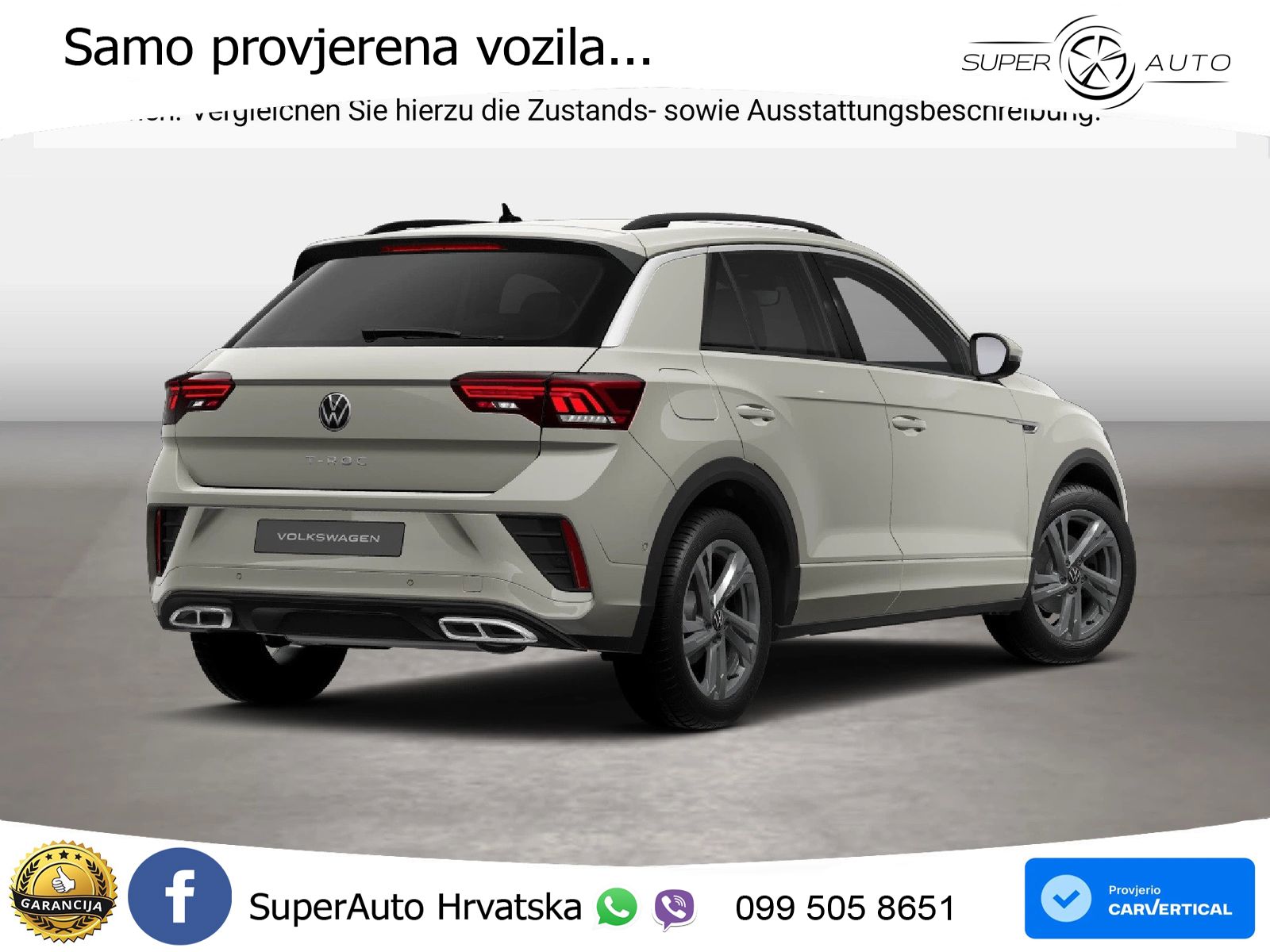 Volkswagen T-Roc 1.5 TSI (150 KS) DSG R-Line LED+GR SJED+ACC