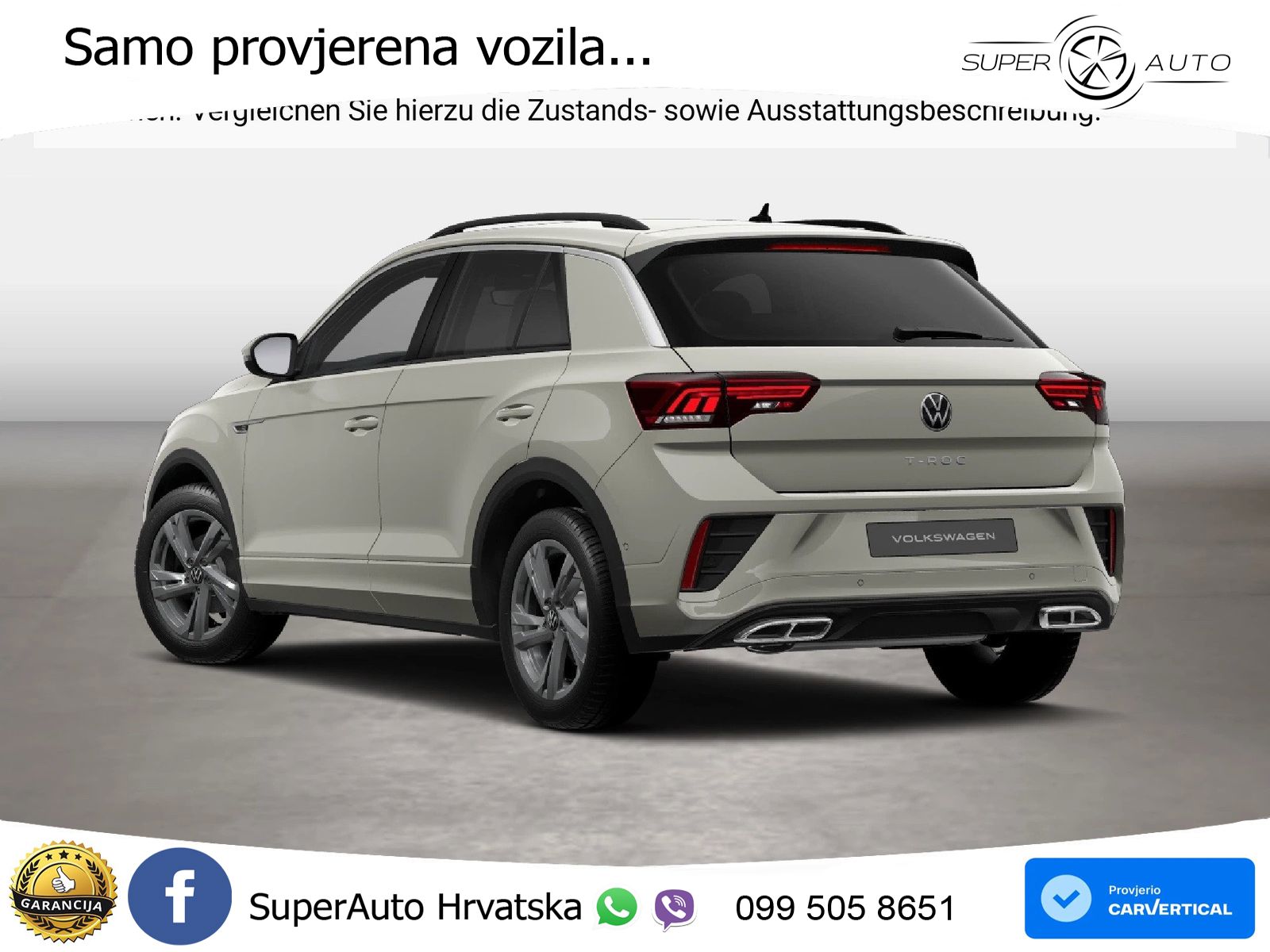 Volkswagen T-Roc 1.5 TSI (150 KS) DSG R-Line LED+GR SJED+ACC