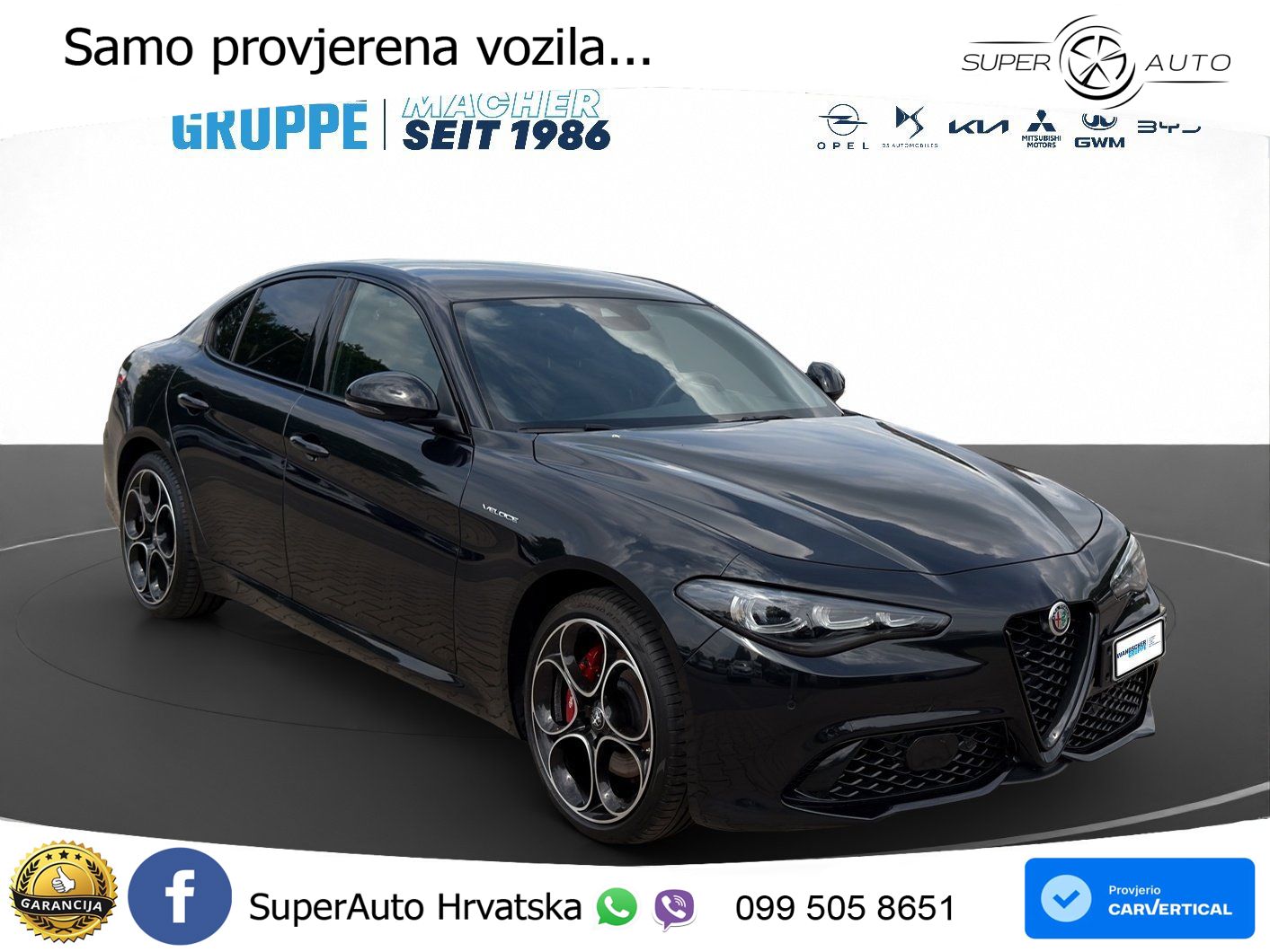 Alfa Romeo Giulia 2.0 Turbo (280 KS) AWD Automatic LED+GR SJED+ACC