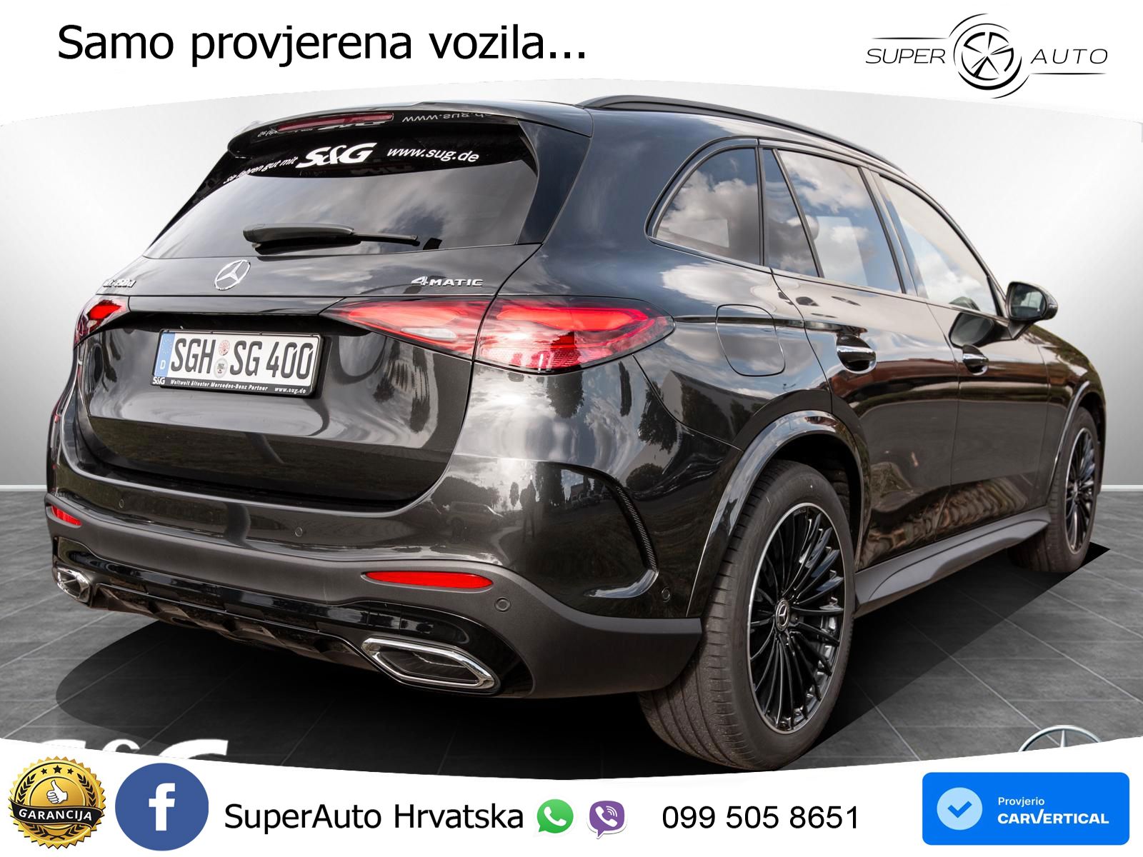 Mercedes GLC 450d (367 KS) 4MATIC 9G-TRONIC AMG ZRAČNI+ACC+GR SJED+360+PANO