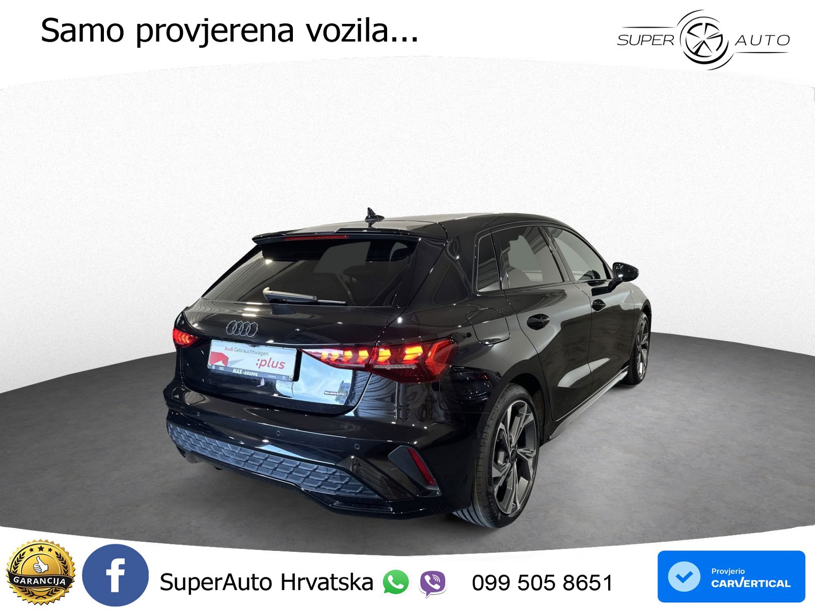 Audi A3 Sportback 40 TFSI (204 KS) quattro S tronic S line MATRIX+GR SJED+KAM