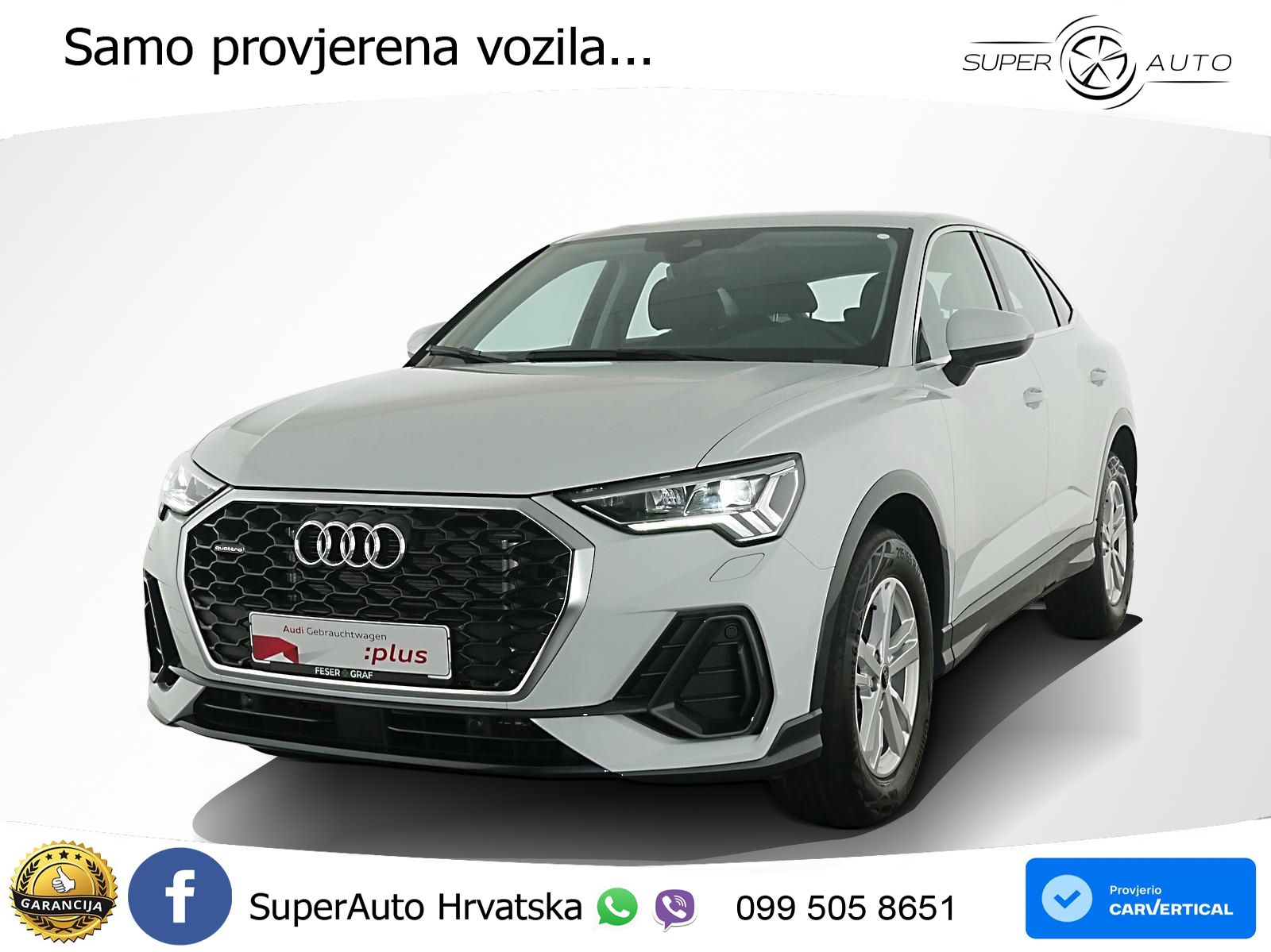 Audi Q3 Sportback 40 TDI (193 KS) quattro S tronic LED+GR SJED+ACC