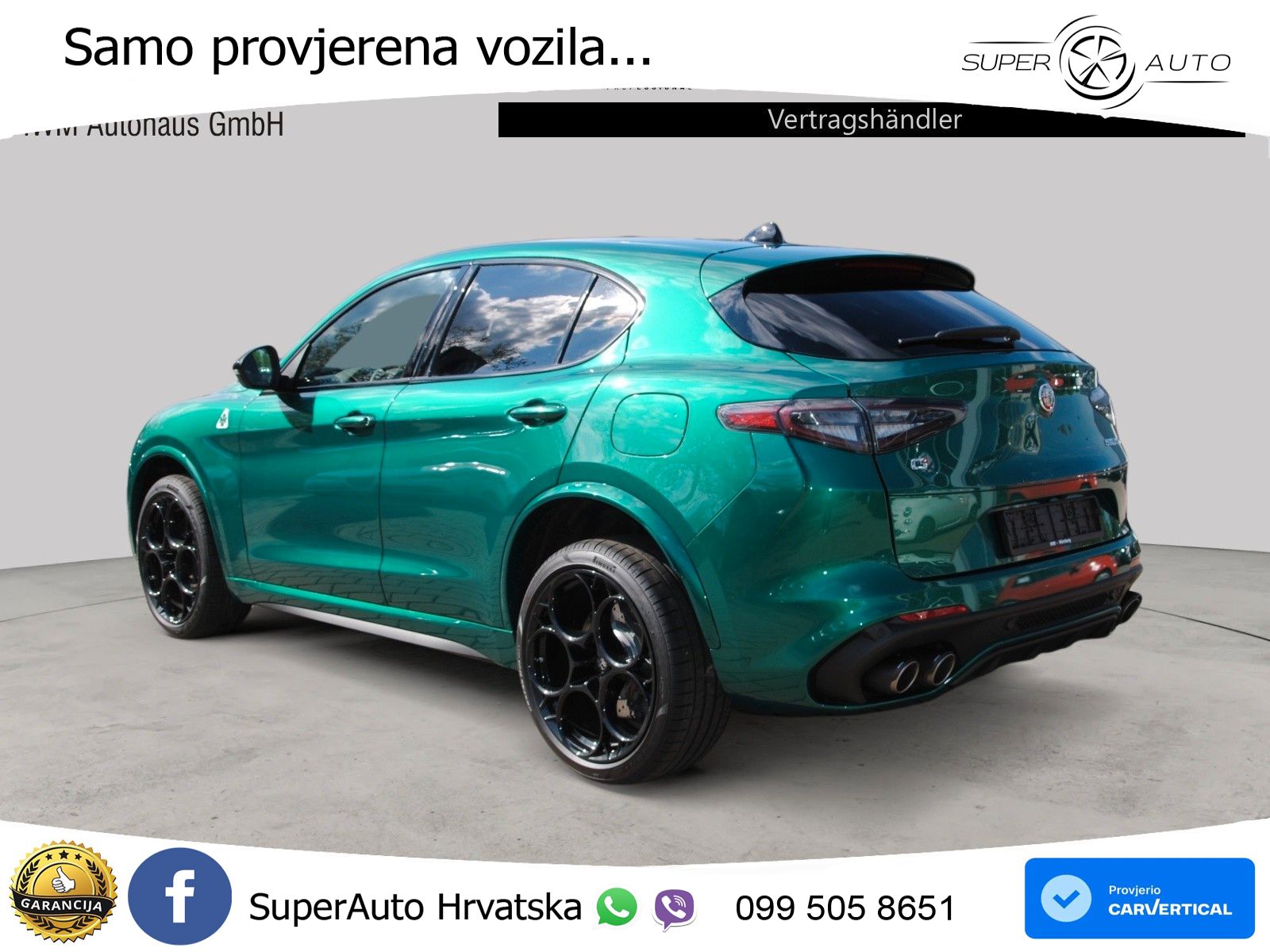 Alfa Romeo Stelvio Quadrifoglio 2.9 V6 Bi-Turbo (520 KS) Q4 Automatic LED+GR SJED+ACC