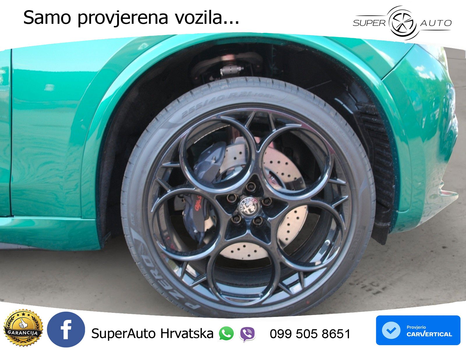 Alfa Romeo Stelvio Quadrifoglio 2.9 V6 Bi-Turbo (520 KS) Q4 Automatic LED+GR SJED+ACC