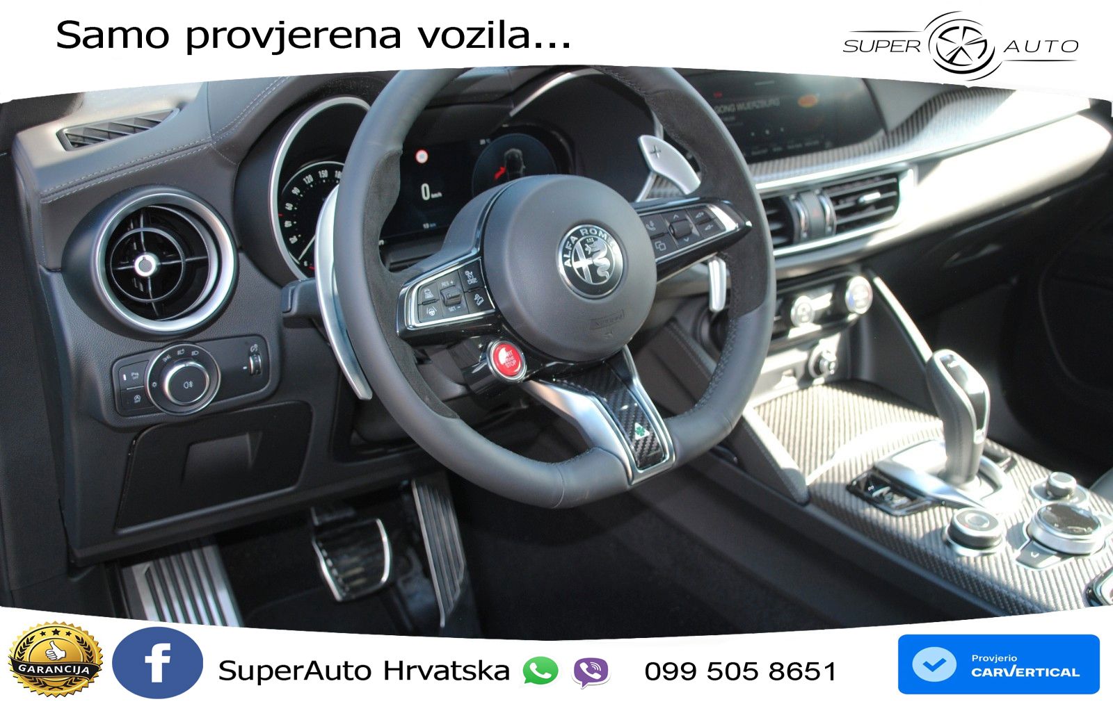 Alfa Romeo Stelvio Quadrifoglio 2.9 V6 Bi-Turbo (520 KS) Q4 Automatic LED+GR SJED+ACC