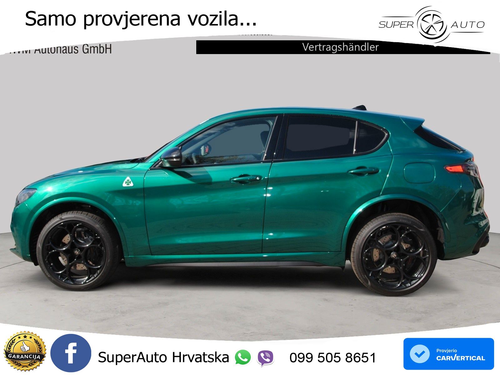 Alfa Romeo Stelvio Quadrifoglio 2.9 V6 Bi-Turbo (520 KS) Q4 Automatic LED+GR SJED+ACC