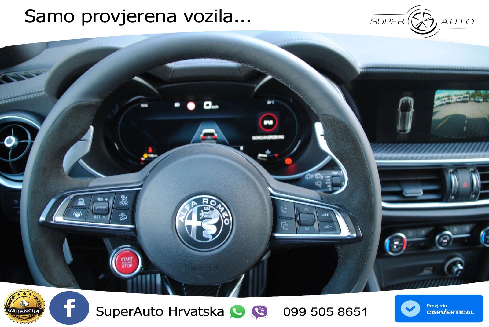 Alfa Romeo Stelvio Quadrifoglio 2.9 V6 Bi-Turbo (520 KS) Q4 Automatic LED+GR SJED+ACC