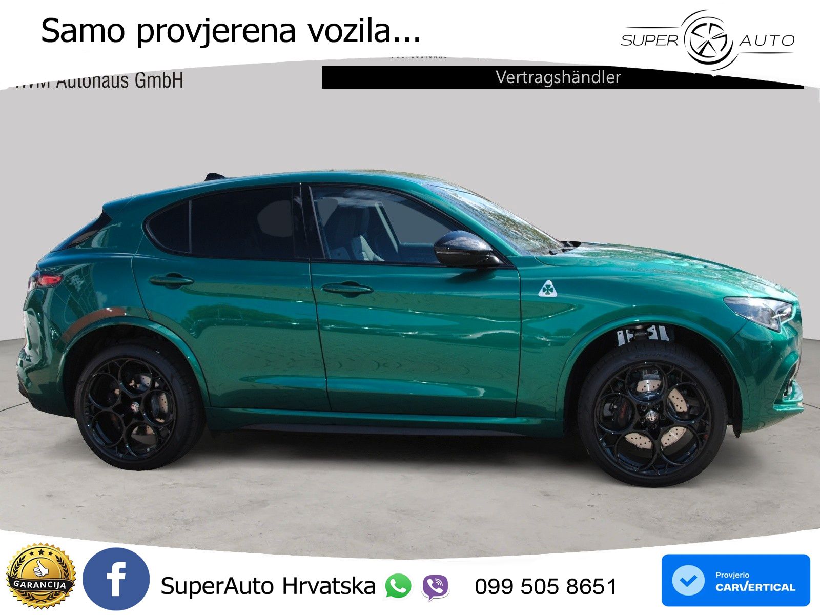 Alfa Romeo Stelvio Quadrifoglio 2.9 V6 Bi-Turbo (520 KS) Q4 Automatic LED+GR SJED+ACC
