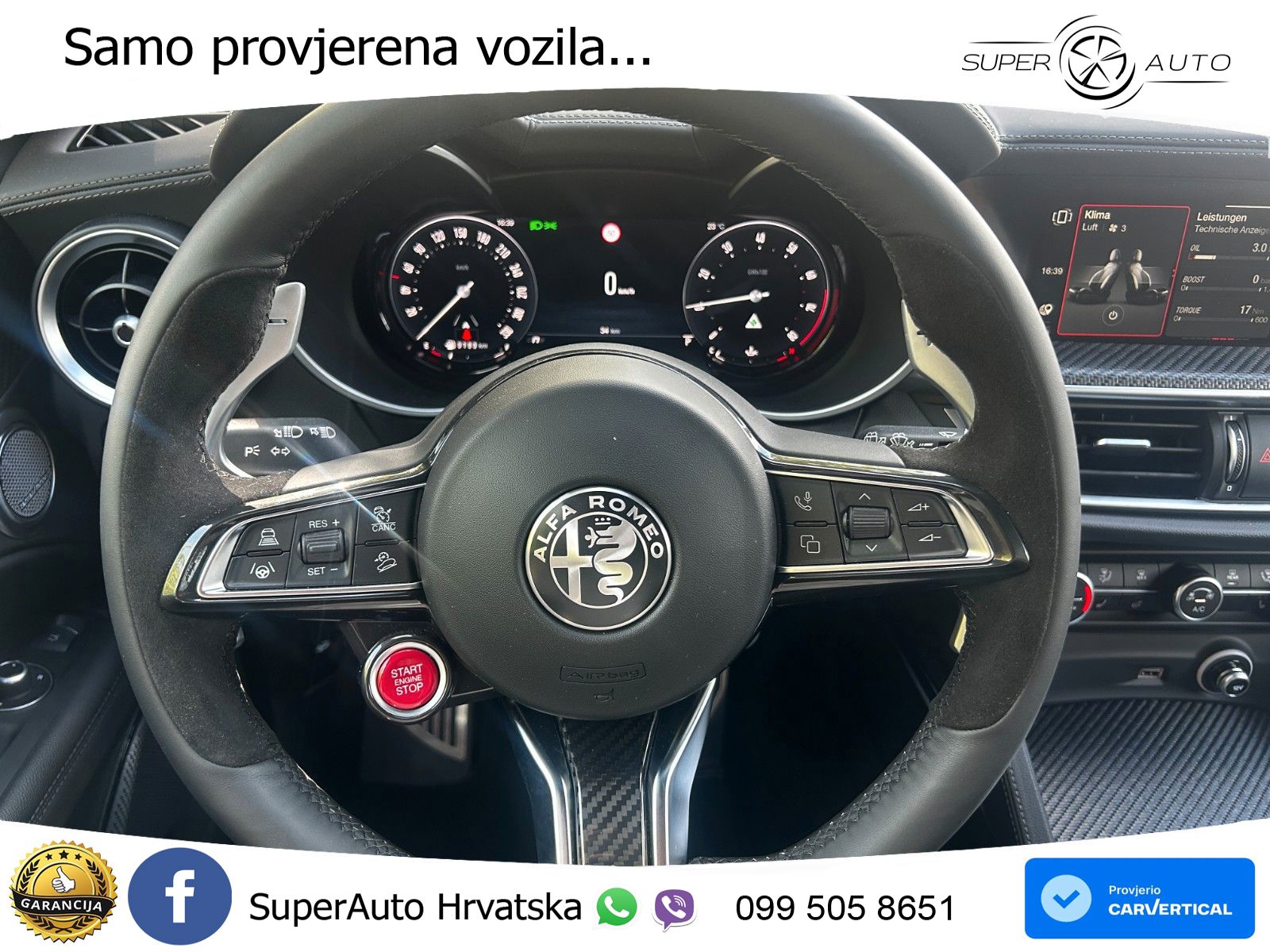 Alfa Romeo Stelvio Quadrifoglio 2.9 V6 Bi-Turbo (520 KS) Q4 Automatic LED+GR SJED+ACC