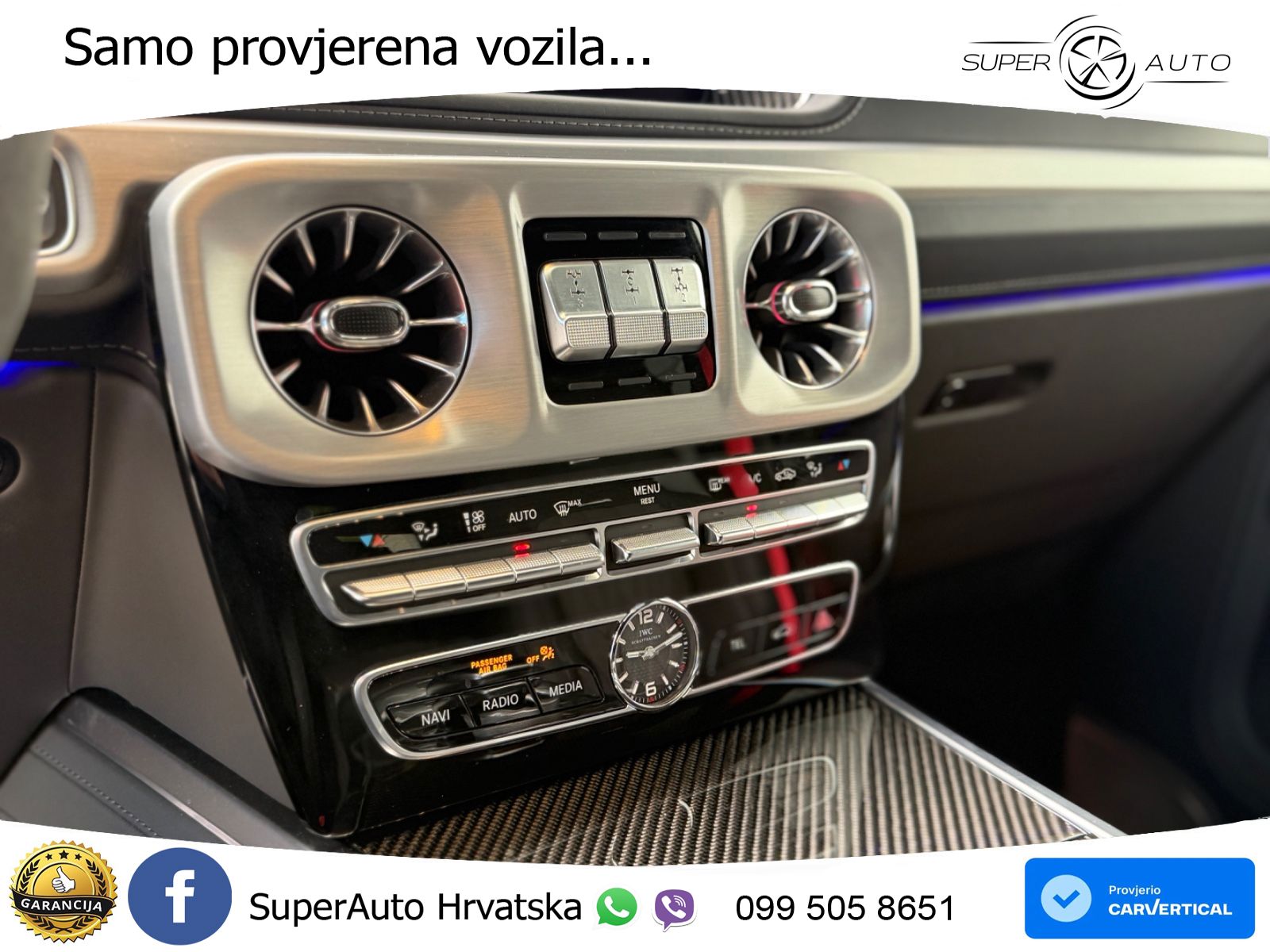 Mercedes AMG G 63 Long V8 (585 KS) 4MATIC 9G-TRONIC AMG SPEEDSHIFT PLUS Manufaktur ZRAČNI+ACC+GR SJED+360+PANO