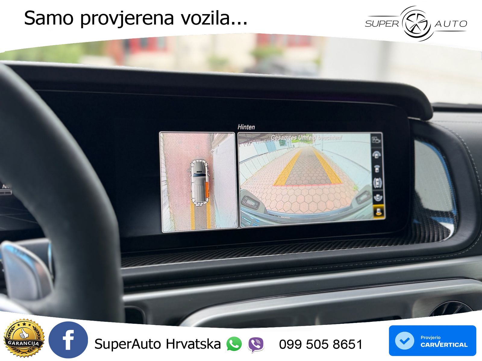Mercedes AMG G 63 Long V8 (585 KS) 4MATIC 9G-TRONIC AMG SPEEDSHIFT PLUS Manufaktur ZRAČNI+ACC+GR SJED+360+PANO