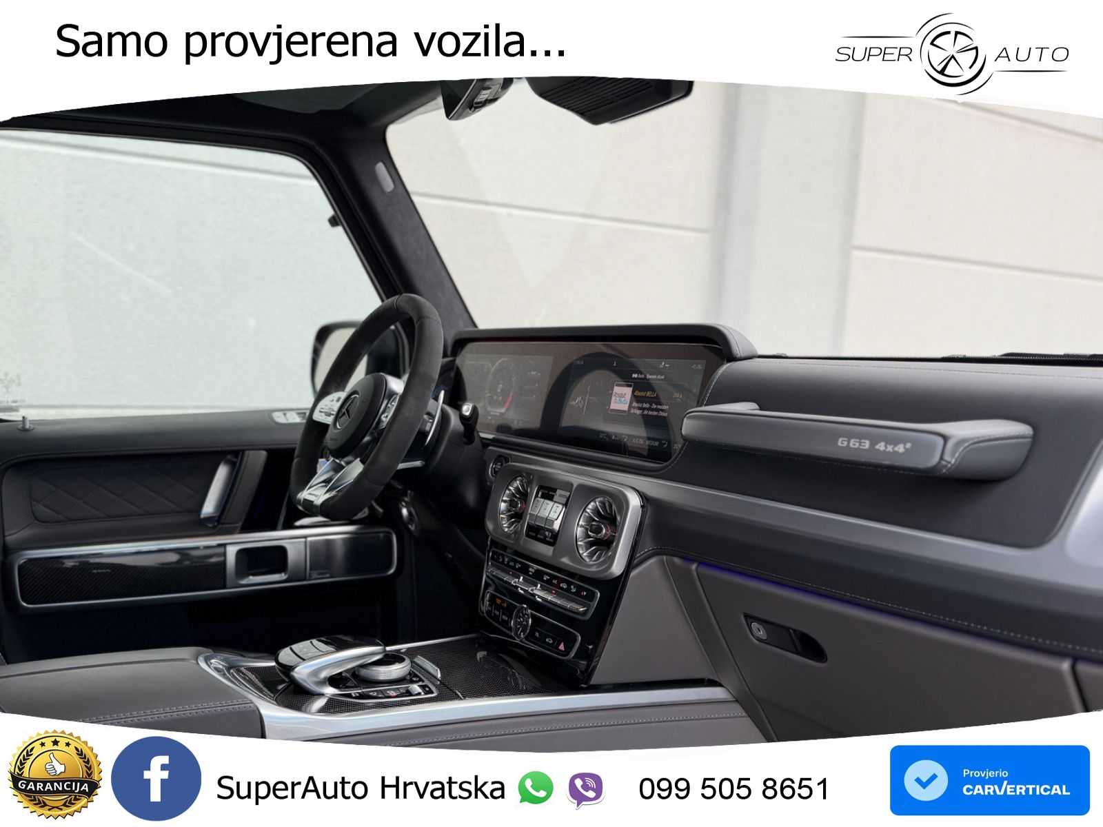 Mercedes AMG G 63 Long V8 (585 KS) 4MATIC 9G-TRONIC AMG SPEEDSHIFT PLUS Manufaktur ZRAČNI+ACC+GR SJED+360+PANO
