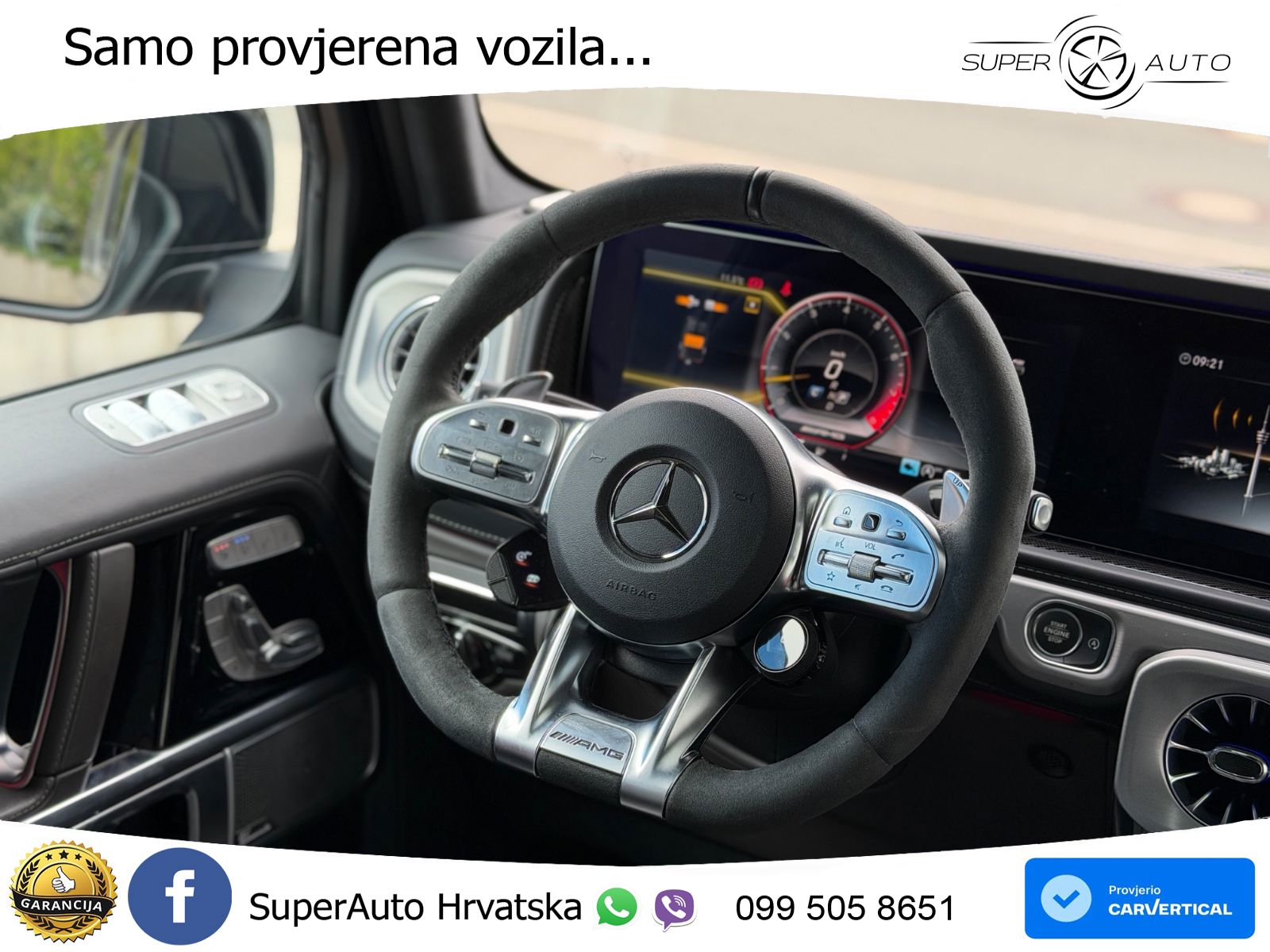 Mercedes AMG G 63 Long V8 (585 KS) 4MATIC 9G-TRONIC AMG SPEEDSHIFT PLUS Manufaktur ZRAČNI+ACC+GR SJED+360+PANO