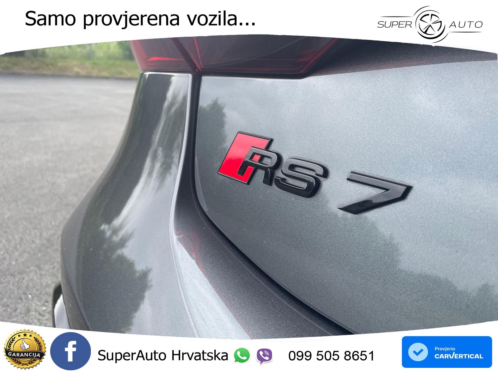 Audi RS7 4.0 TFSI V8 performance (630 KS) quattro tiptronic LED+GR SJED+ACC
