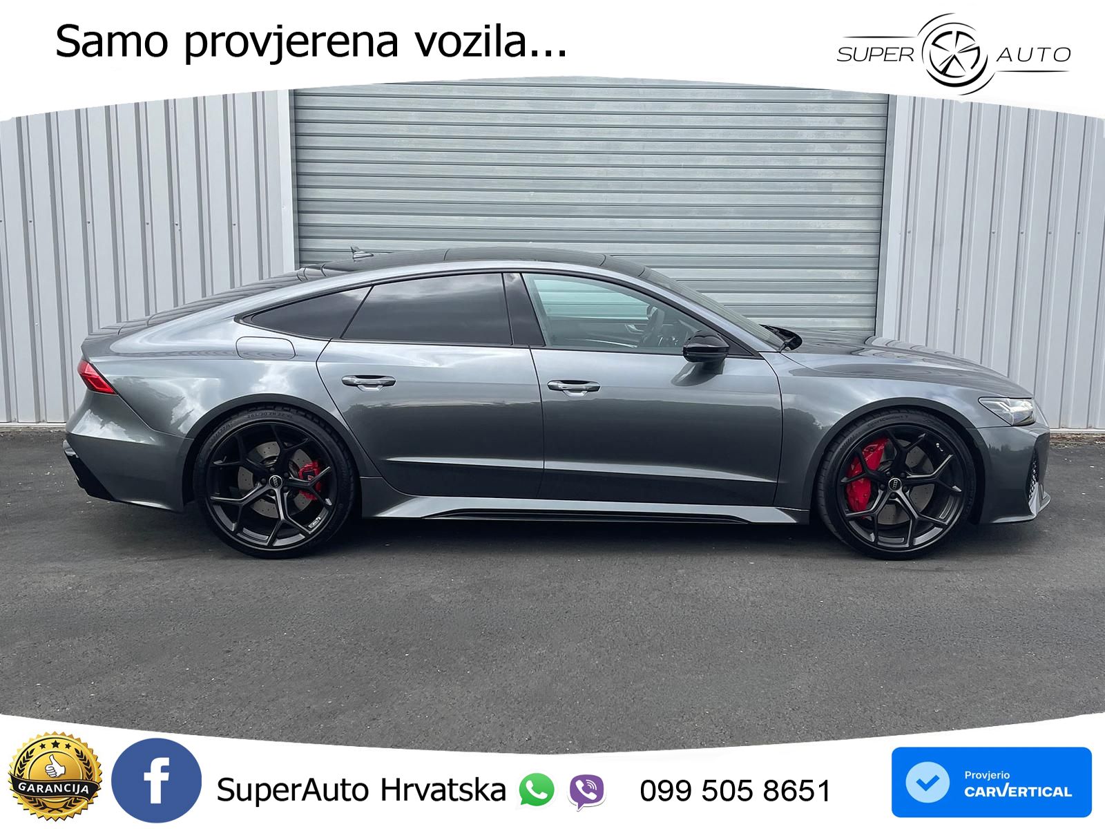 Audi RS7 4.0 TFSI V8 performance (630 KS) quattro tiptronic LED+GR SJED+ACC