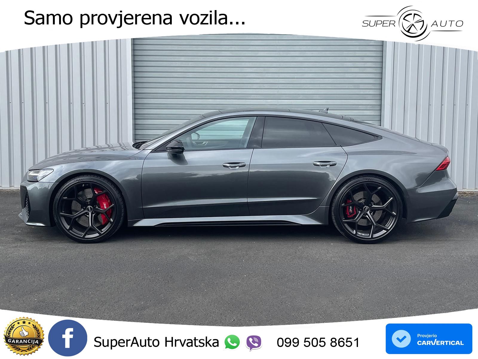 Audi RS7 4.0 TFSI V8 performance (630 KS) quattro tiptronic LED+GR SJED+ACC