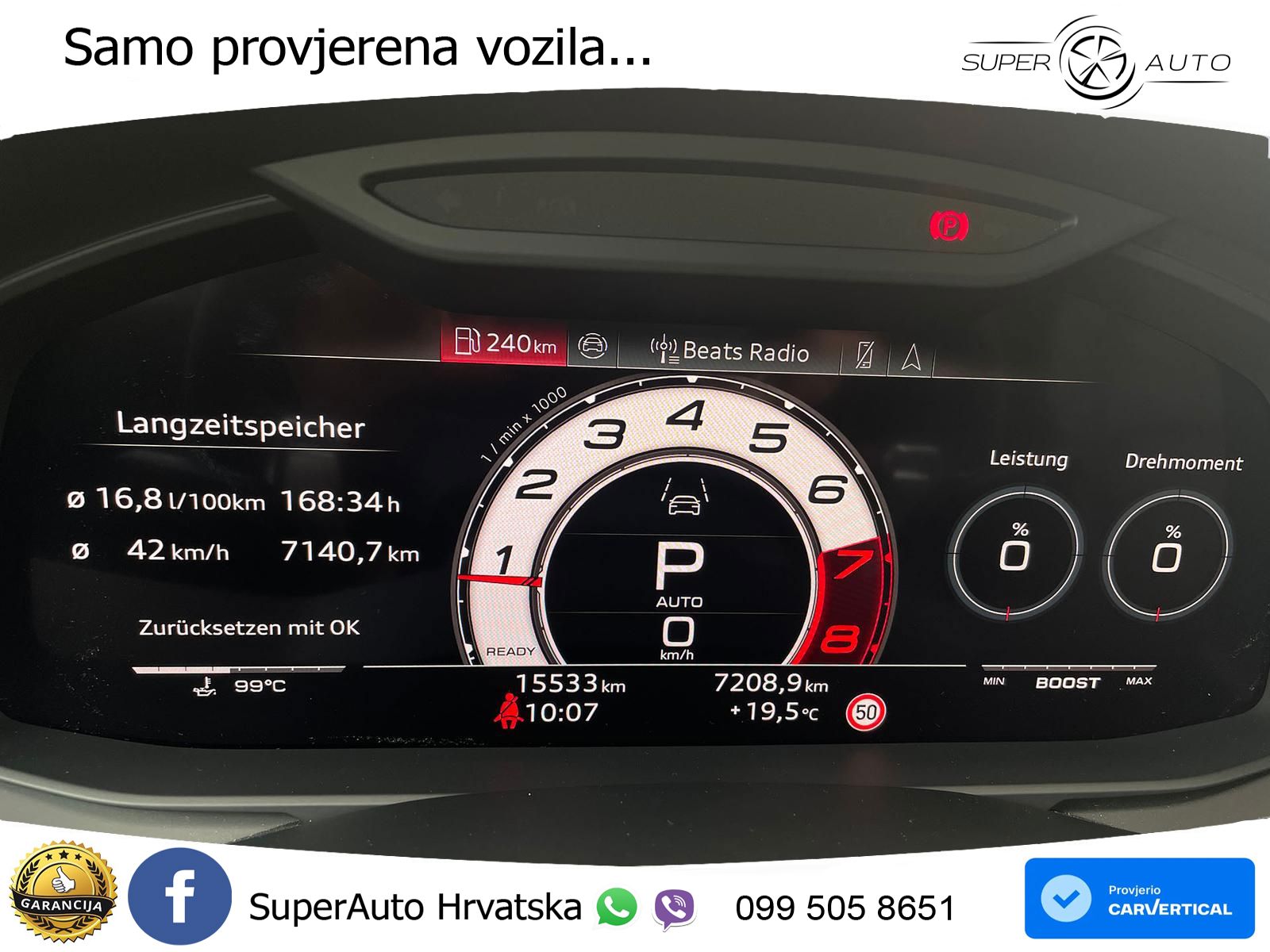 Audi RS7 4.0 TFSI V8 performance (630 KS) quattro tiptronic LED+GR SJED+ACC