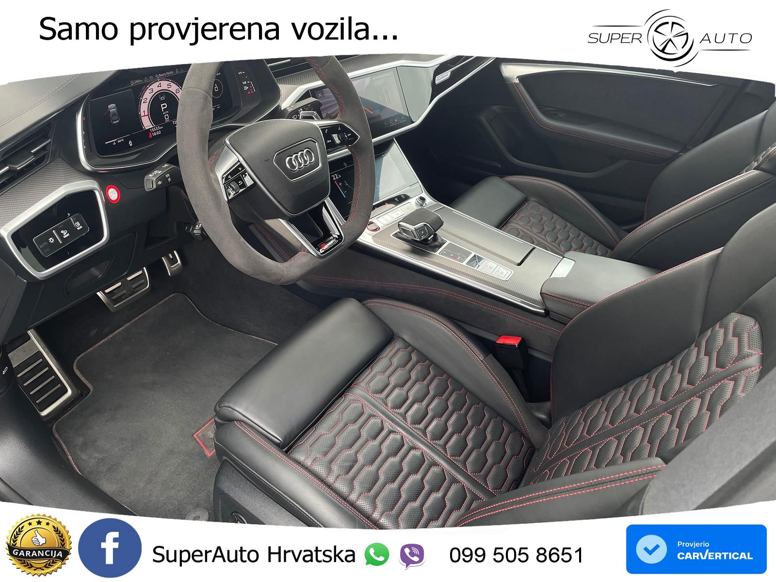 Audi RS7 4.0 TFSI V8 performance (630 KS) quattro tiptronic LED+GR SJED+ACC