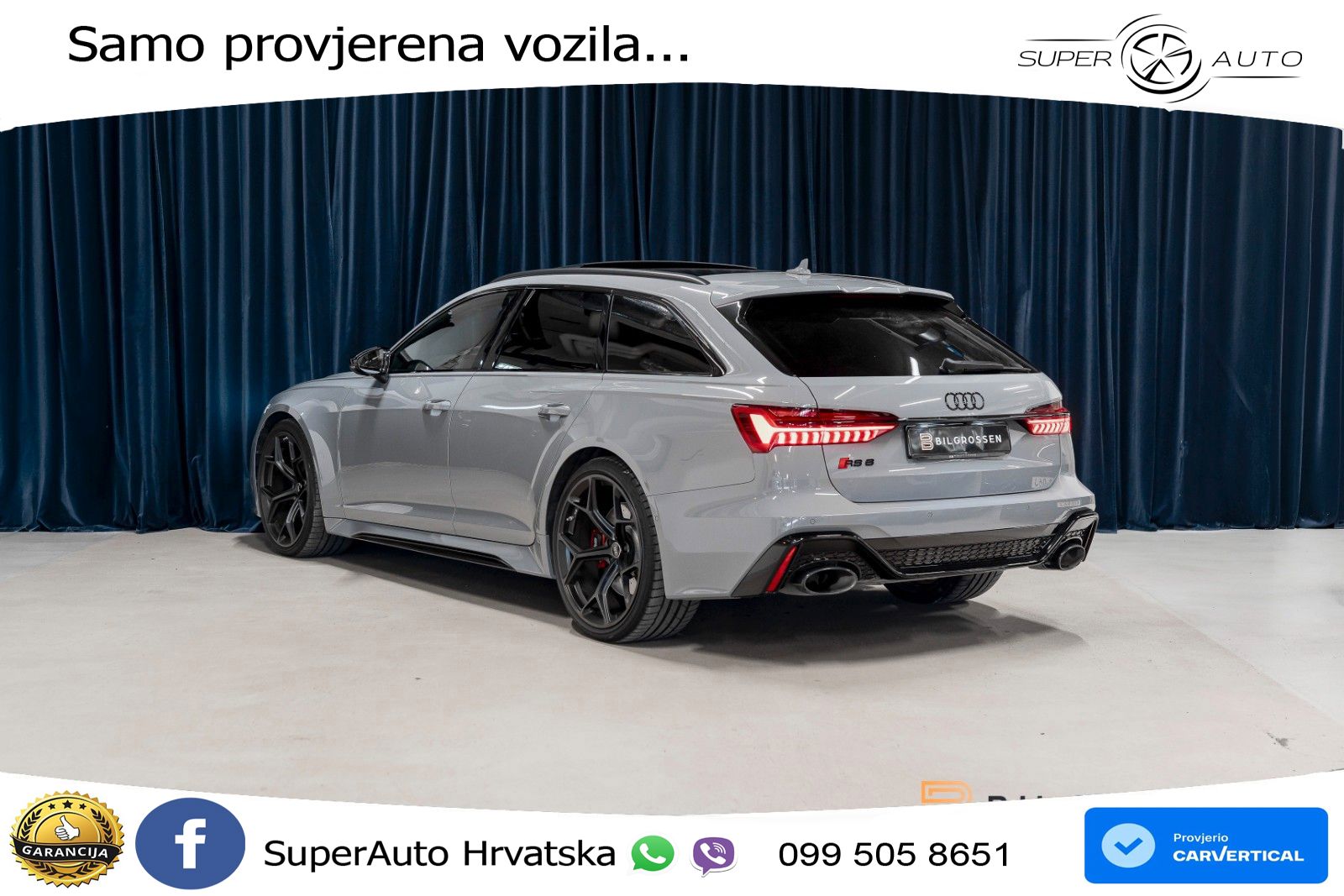 Audi RS6 Avant 4.0 TFSI V8 performance (630 KS)  quattro tiptronic LED+GR SJED+ACC