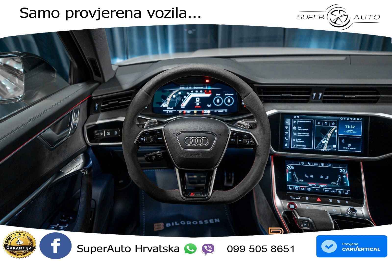 Audi RS6 Avant 4.0 TFSI V8 performance (630 KS)  quattro tiptronic LED+GR SJED+ACC