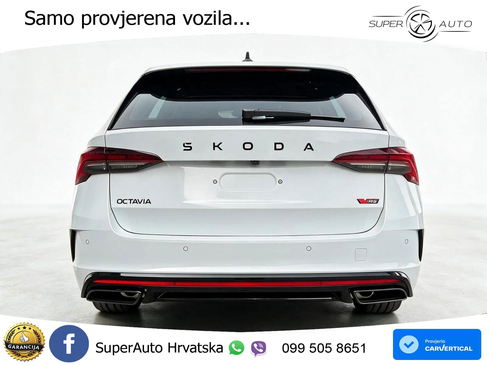 Škoda Octavia Combi RS 2.0 TSI (265 KS) DSG MATRIX+GR SJED+KAM