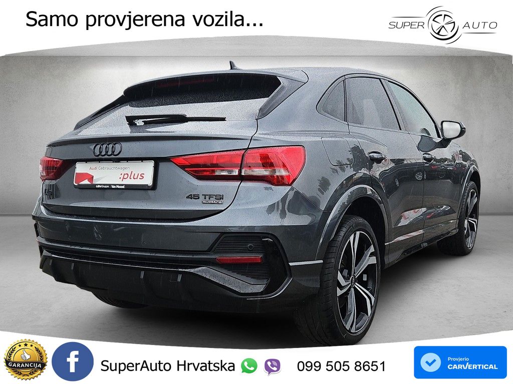 Audi Q3 II Sportback 45 TFSI (245 KS) quattro S tronic S line LED+GR SJED+ACC