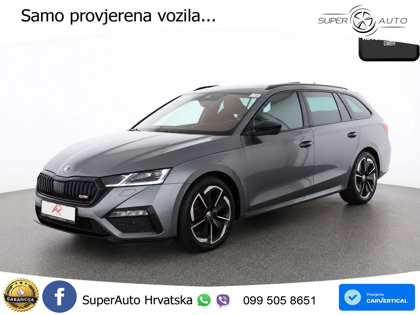 Škoda Octavia Combi RS 2.0 TDI (200 KS) 4x4 DSG LED+GR SJED+ACC