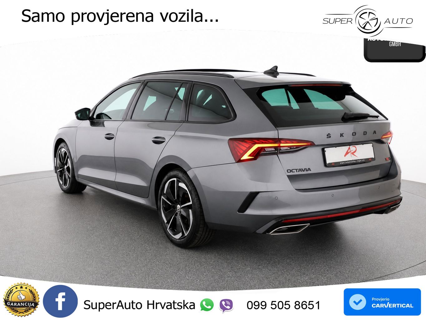 Škoda Octavia Combi RS 2.0 TDI (200 KS) 4x4 DSG LED+GR SJED+ACC