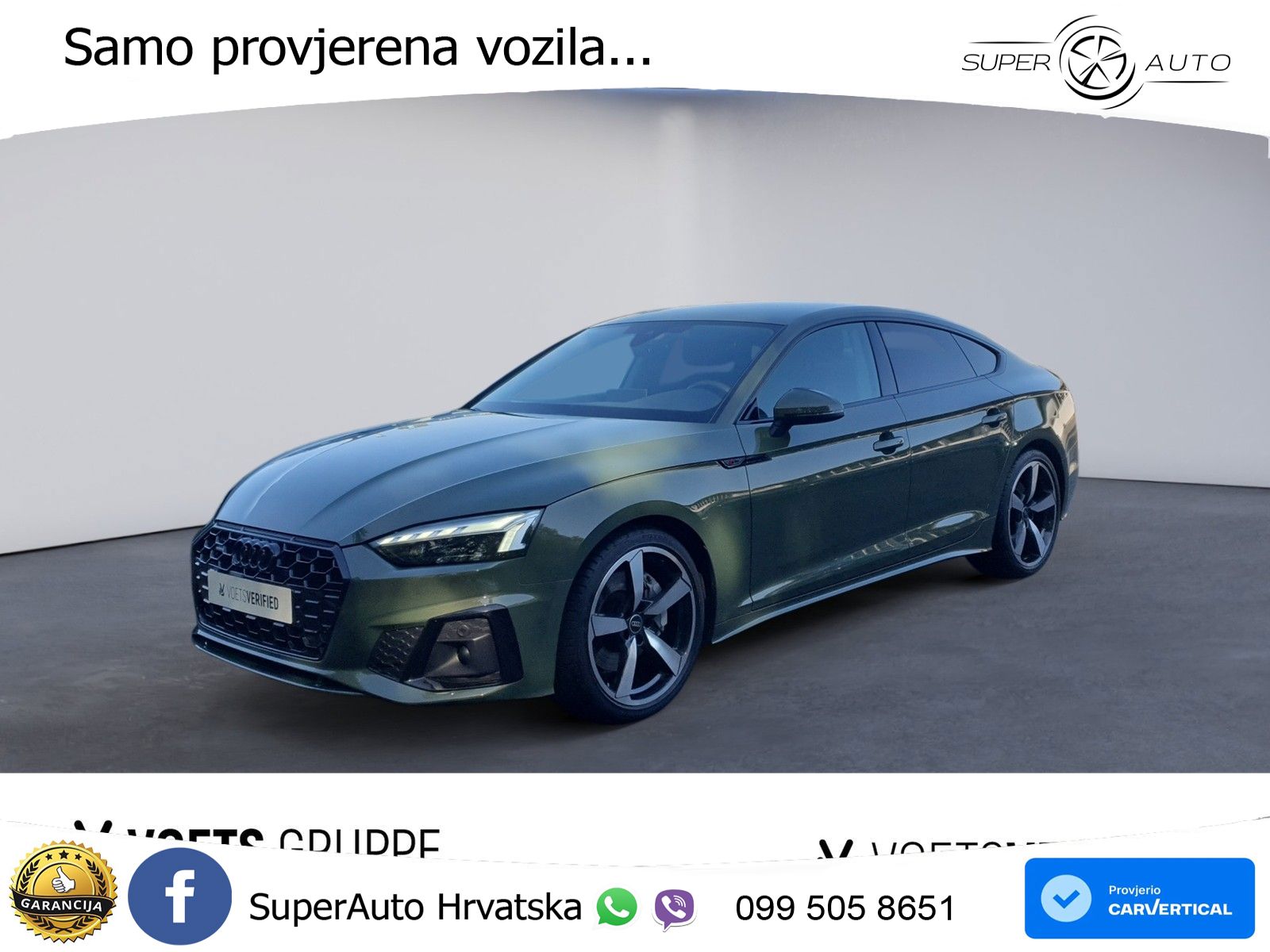 Audi A5 Sportback 45 TFSI (265 KS) quattro S tronic S line MATRIX+GR SJED+KAM