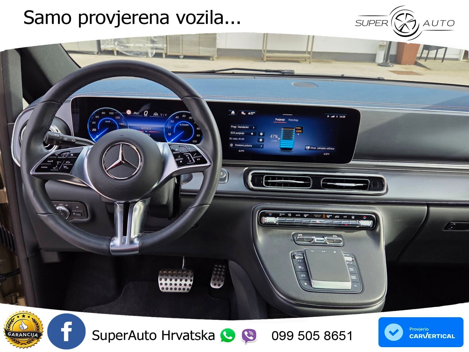 Mercedes EQV 300 Avantgarde Long 204 KS, ZRAČNI+ACC+GR SJED+360+PANO