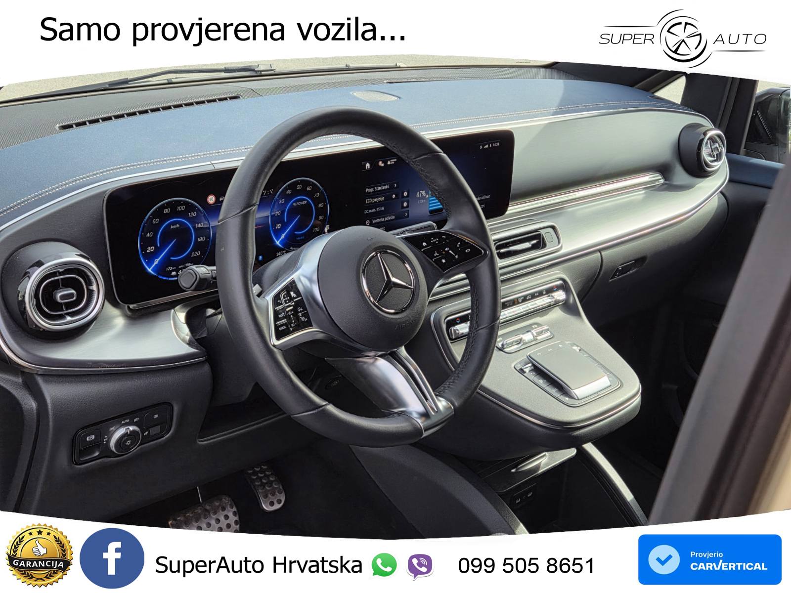 Mercedes EQV 300 Avantgarde Long 204 KS, ZRAČNI+ACC+GR SJED+360+PANO