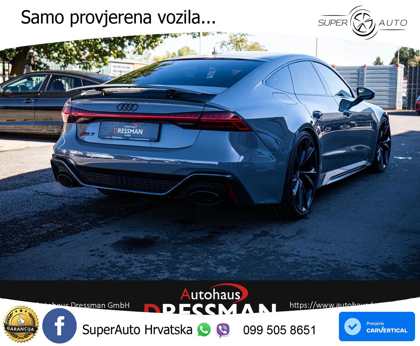 Audi RS7 4.0 TFSI V8 (600 KS) quattro tiptronic LED+GR SJED+ACC