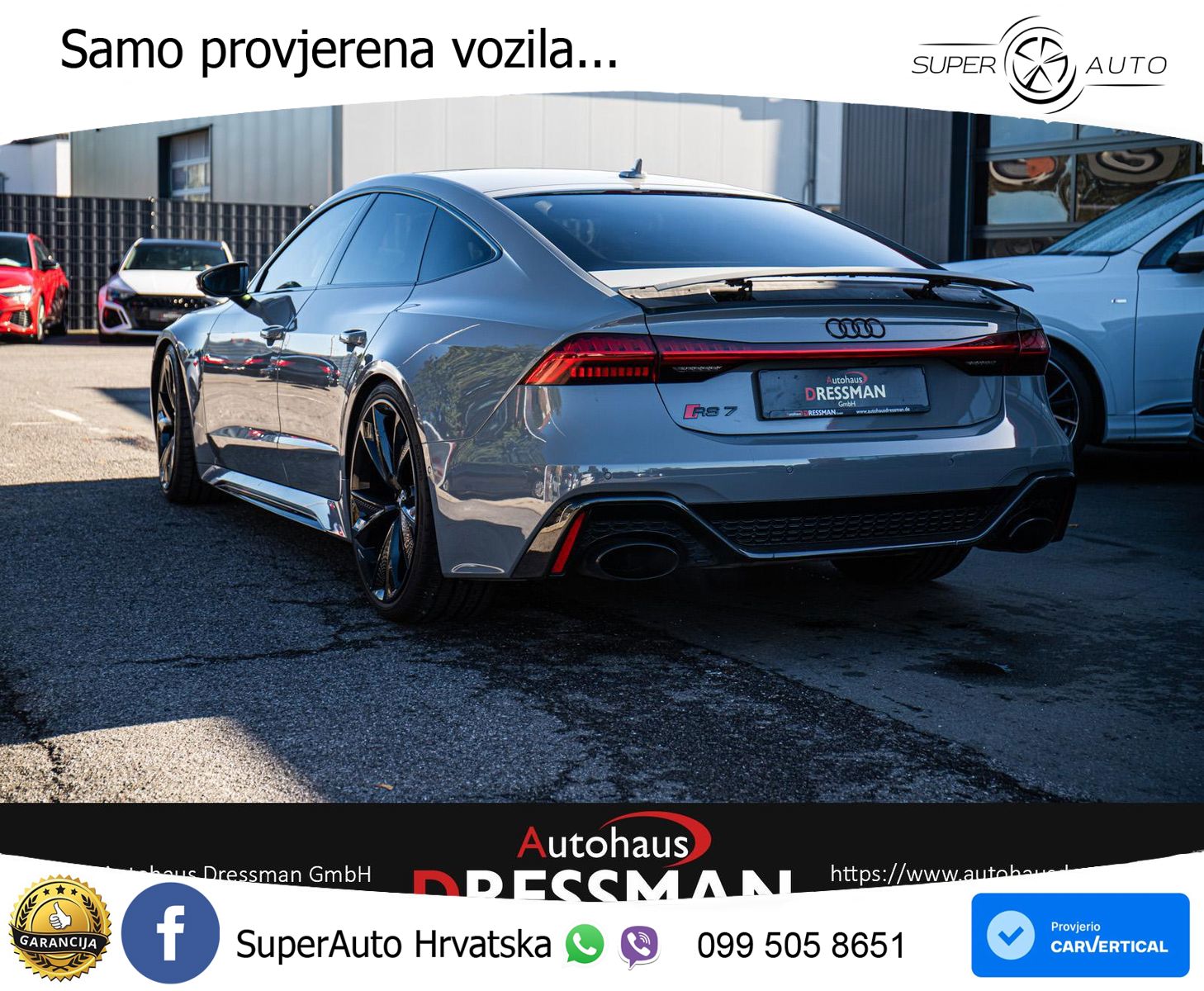 Audi RS7 4.0 TFSI V8 (600 KS) quattro tiptronic LED+GR SJED+ACC
