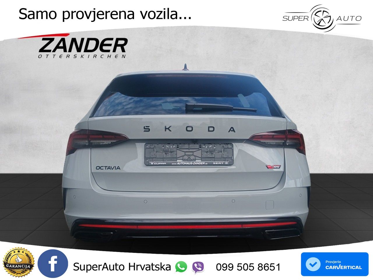 Škoda Octavia Combi RS 2.0 TSI (265 KS) DSG MATRIX+GR SJED+KAM