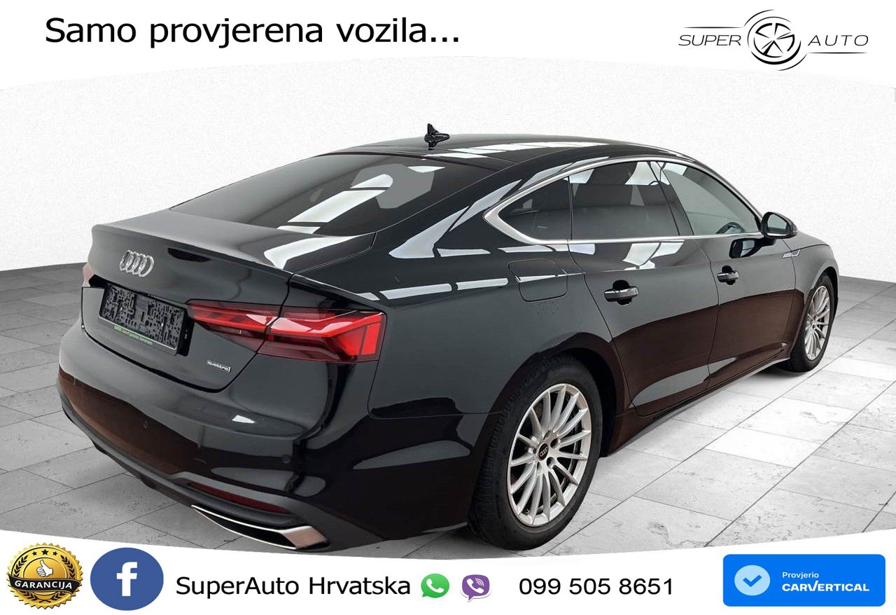 Audi A5 Sportback  40 TFSI (204 KS) quattro S tronic LED+GR SJED+ACC