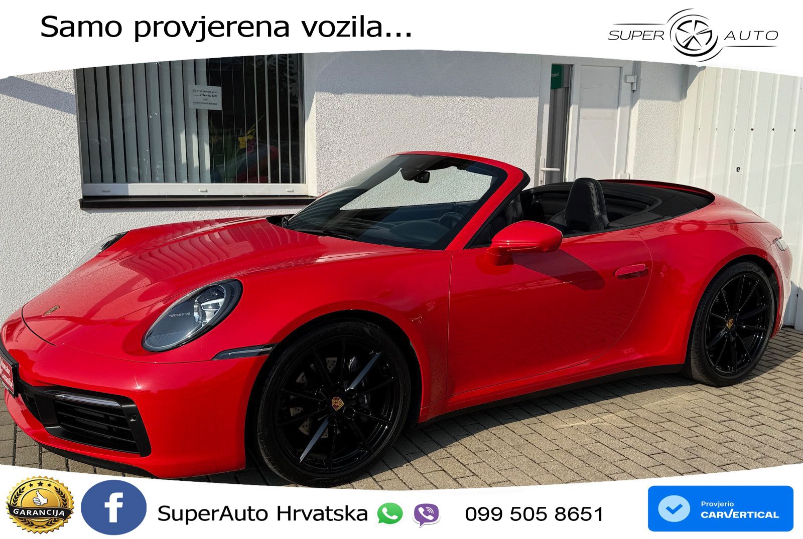 Porsche 911 Carrera Cabriolet 3.0 (385 KS) PDK ZRAČNI+ACC+GR SJED+KAM