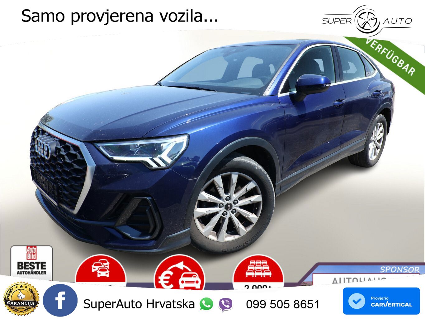 Audi Q3 II Sportback 35 TFSI (150 KS) S tronic S line LED+GR SJED+ACC