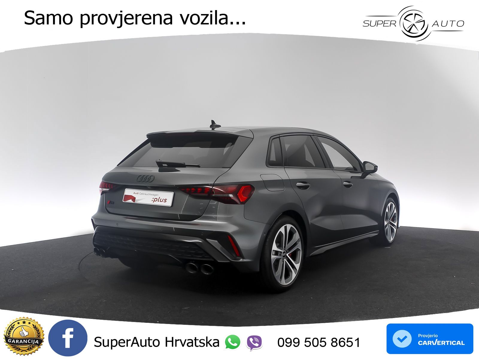 Audi S3 2.0 TFSI (333 KS) quattro S tronic MATRIX+GR SJED+KAM