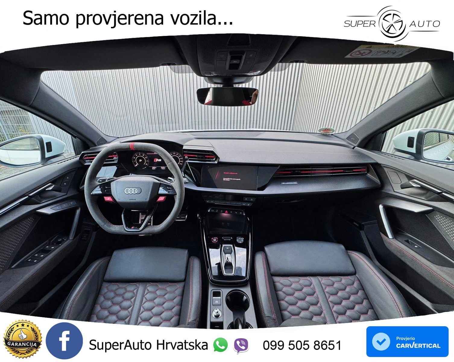 Audi RS3 Sedan 2.5 TFSI (400 KS) quattro S tronic ZRAČNI+ACC+GR SJED+KAM+PANO